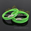 Wholesale Custom Charming Accessories Design Leather Bracelet with stainless steel clasp SW-LB024